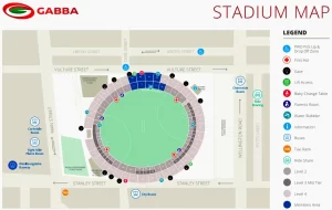 The Gabba stadium Pitch Report , The Gabba stadium पिच रिपोर्ट, रिकॉर्ड जानकारी , History , The Gabba stadium Capacity & Size, sboundary length,record,map,Ticket Prices ticket booking, location
