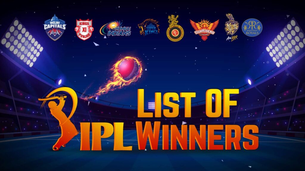 IPL All Time Winners List , IPL Winners List from 2008-2022-min